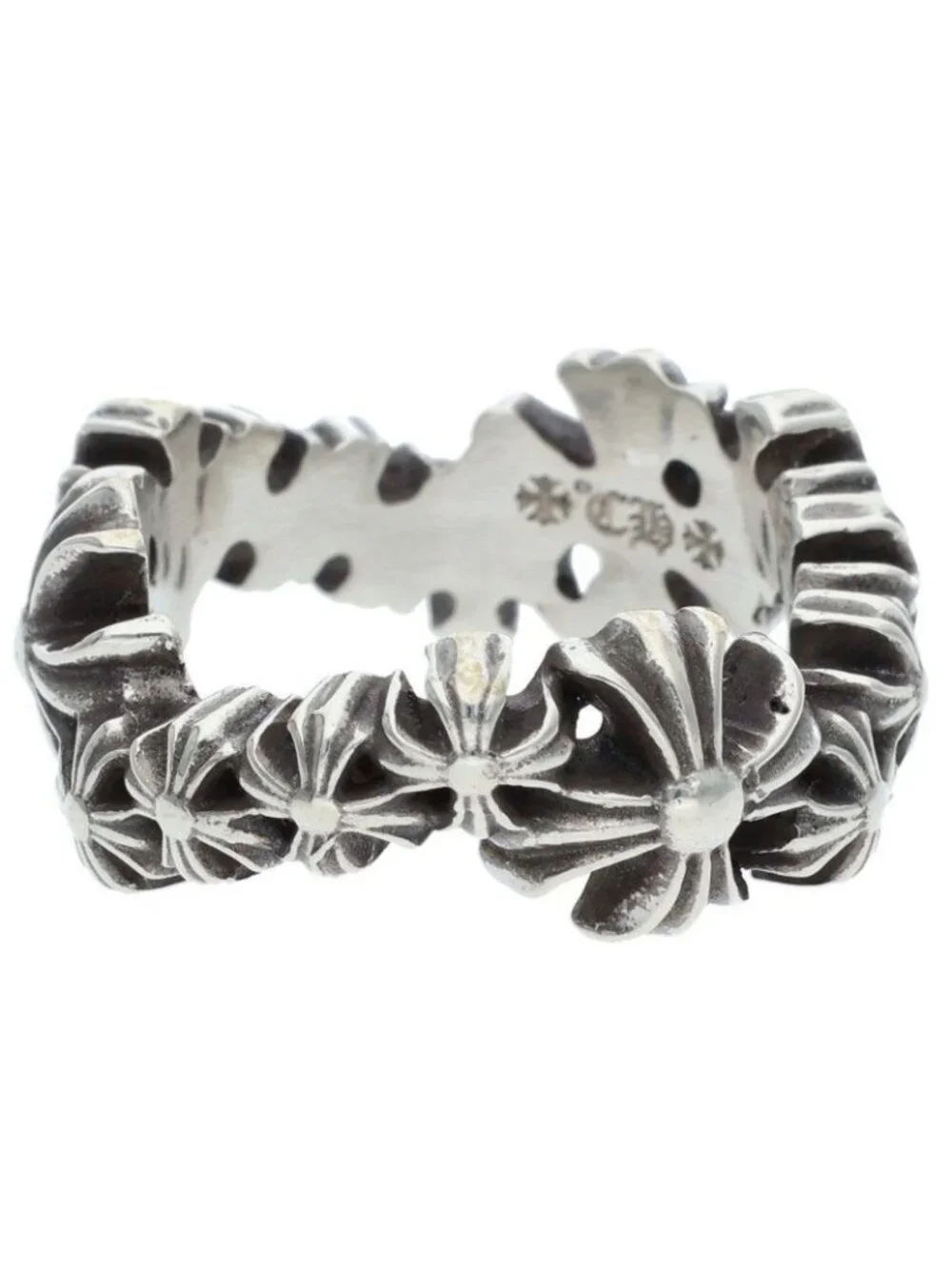Chrome Hearts Plus Wave Silver Ring